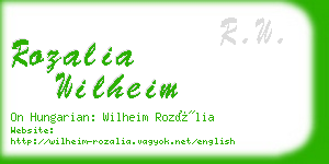 rozalia wilheim business card
